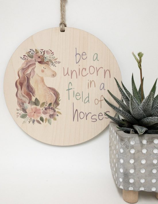 Urban Nest Wall Plaque - Be a Unicorn