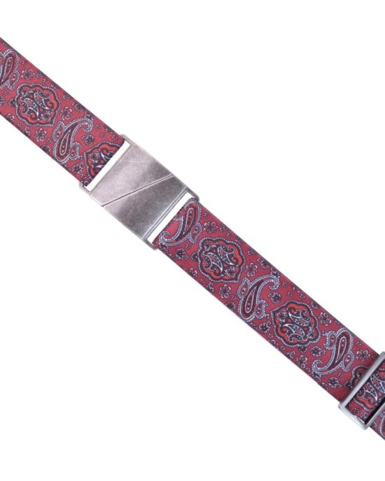 Seva red paisley flat adjustable belt truth image