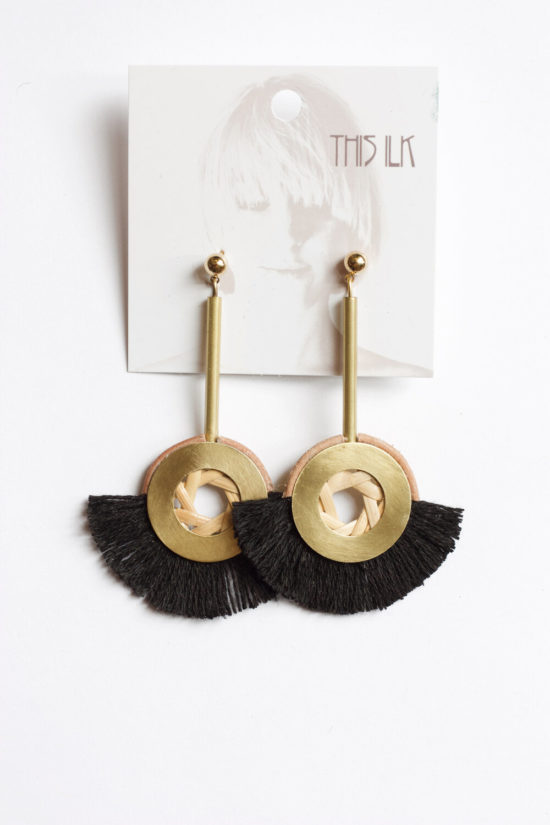 Gazelle earrings black 2 image