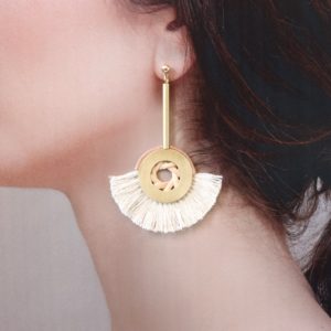 Gazelle earrings on model image 1 image