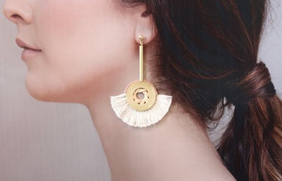 Gazelle earrings on model image 1 image