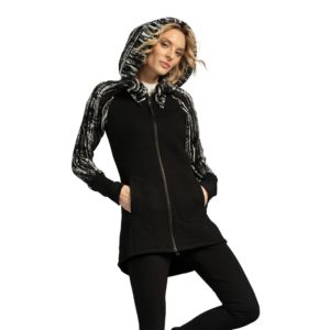 Maggie Coat Icicle Black Ivory image Made in Canada