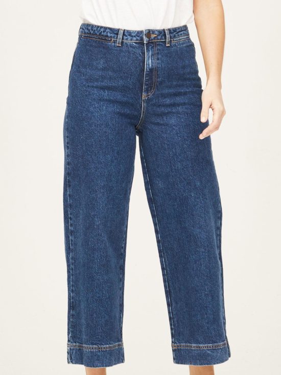 WSB5367 Mid Blue Wash GOTS Organic Cotton Denim High Rise Culotte in Mid Blue Wash 1 c3807ebc a568 4f83 bd50 00ae64c03afd image