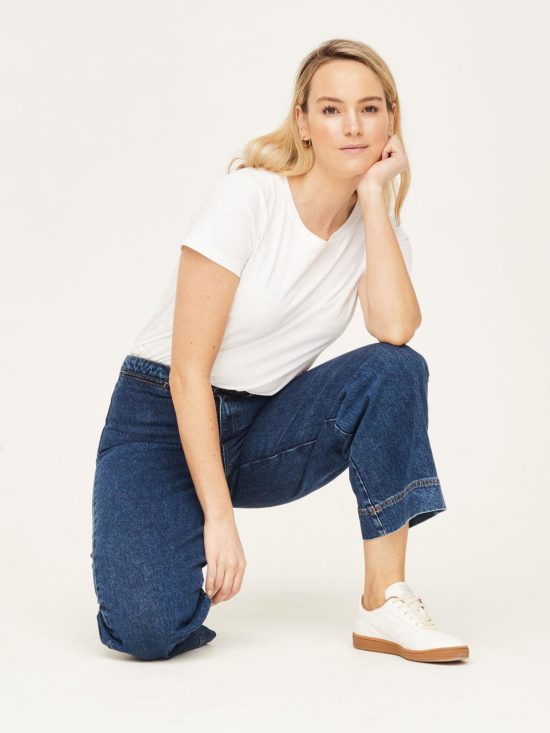 WSB5367 Mid Blue Wash GOTS Organic Cotton Denim High Rise Culotte in Mid Blue Wash 5 bac477ed 64d4 47fa 8c15 5df2e28a48fe image