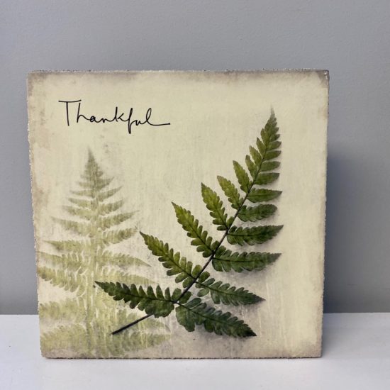 Cedar Mountain - Art Block /Thankful Fern Leaf