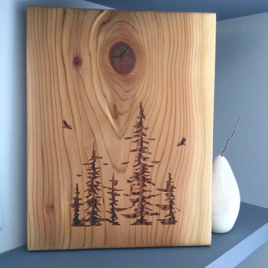 Kimberley Francis Cedar Carving - Large Stand of Cedars