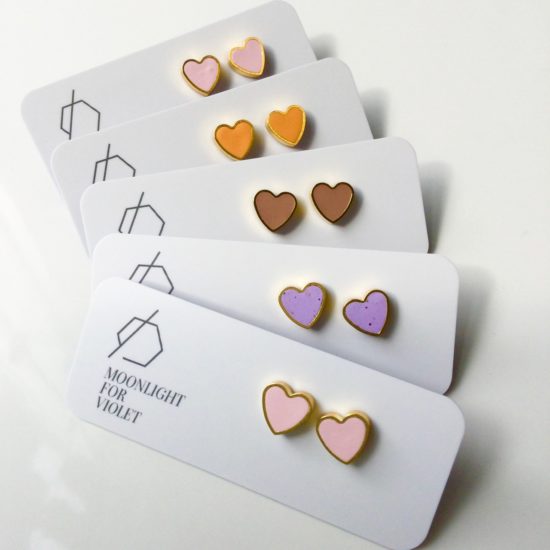 Moonlight for Violet - Studs/Heart