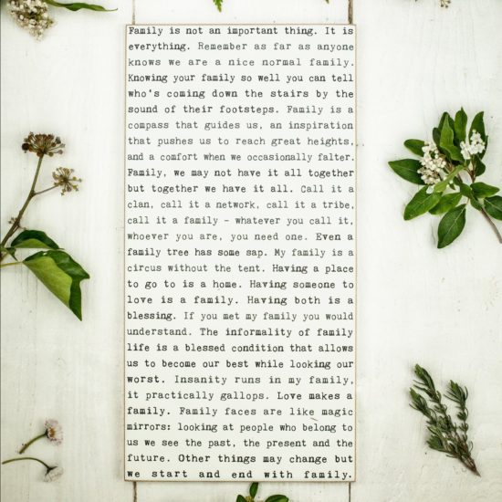 Cedar Mountain - Typewriter Sign /Family