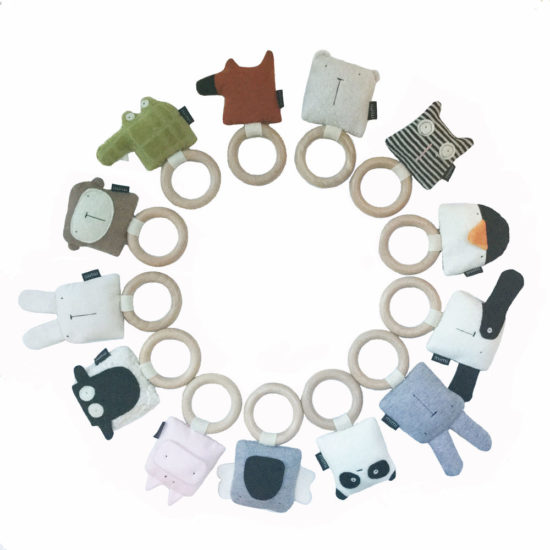 Mimi + Moo - Teething Ring / Rattle