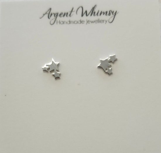 Argent Whimsy  - Earrings / Studs ​- Three star