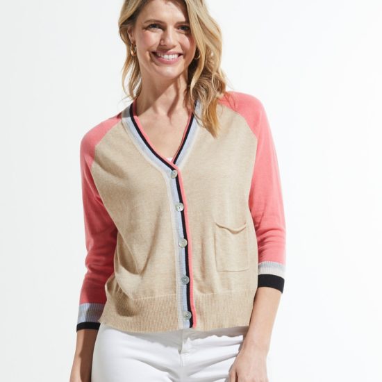 Zaket & PLover - Sweater / Stripe Trim Cardi