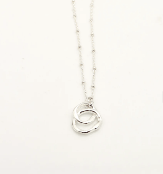 Orange Avocado - Necklace / LINKS COLLECTION: PETITE FINE SILVER LINK