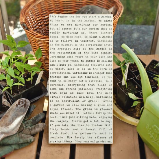 Cedar Mountain - Typewriter Sign / Gardening