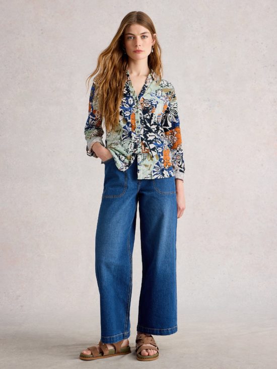 White Stuff - Top / Annie Jersey Shirt (Orange PR)
