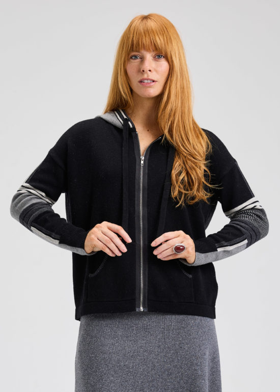 Zaket and Plover - ZP7522U / Multi Media Hoodie (Ebony)