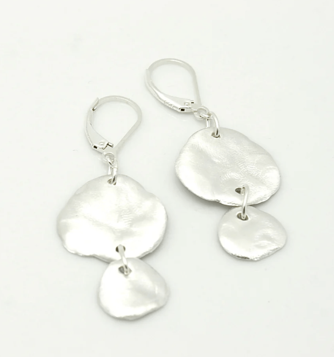 Orange Avocado - Earrings / MOLTEN COLLECTION - Silver Bold | Curiosities Gift Shop | Orange Avocado - Earrings / MOLTEN COLLECTION - Silver Bold