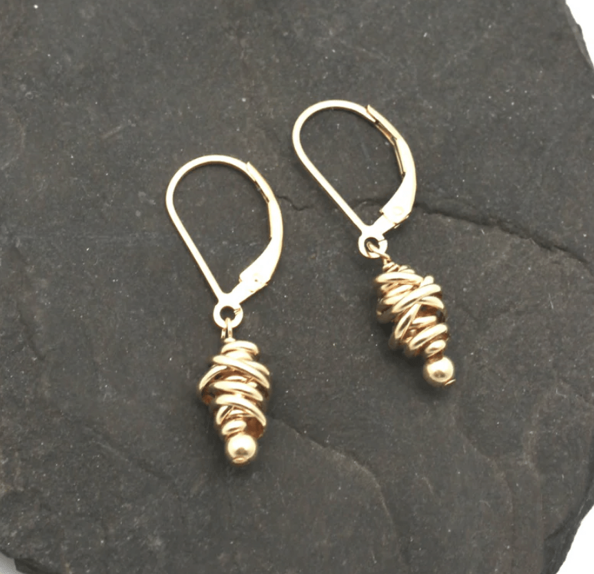 Orange Avocado - Earrings / HERA COLLECTION - Gold Wrap | Curiosities Gift Shop | Orange Avocado - Earrings / HERA COLLECTION - Gold Wrap