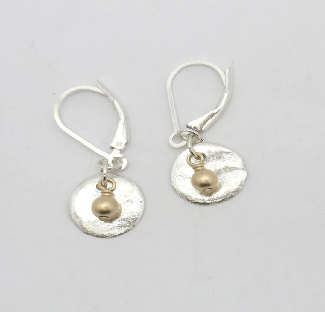Orange Avocado - Earrings / ARCTIC BLOSSOMS: GOLD BEAD AURA | Curiosities Gift Shop | Orange Avocado - Earrings / ARCTIC BLOSSOMS: GOLD BEAD AURA