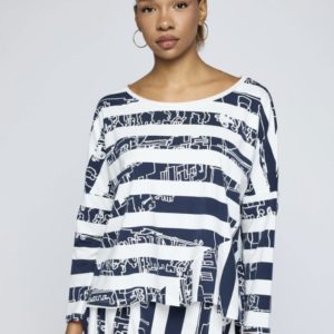 Luukaa - Top / 1114 - Navy Print