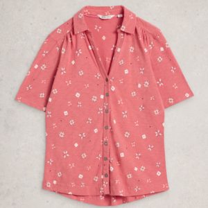 White Stuff - Top / ANNIE SS JERSEY SHIRT (Pink PR)