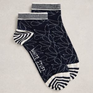 White Stuff - Socks / Linear Floral Trainer