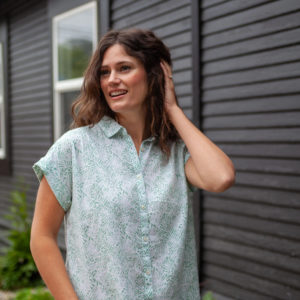 Aventura - Top / Beachcomber SS Print (Green)