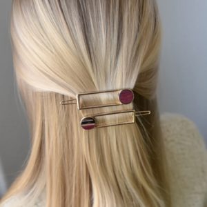 Jewellery | Curiosities Gift Shop | Isabelle Ferland - Hair Clip / Rectangular Barette