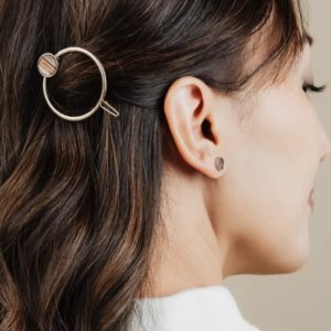 Jewellery | Curiosities Gift Shop | Isabelle Ferland - Hair Clip / Round Frame