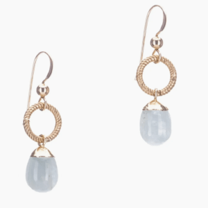 Hailey Gerrits - Earrings / Aquamarine Droplet