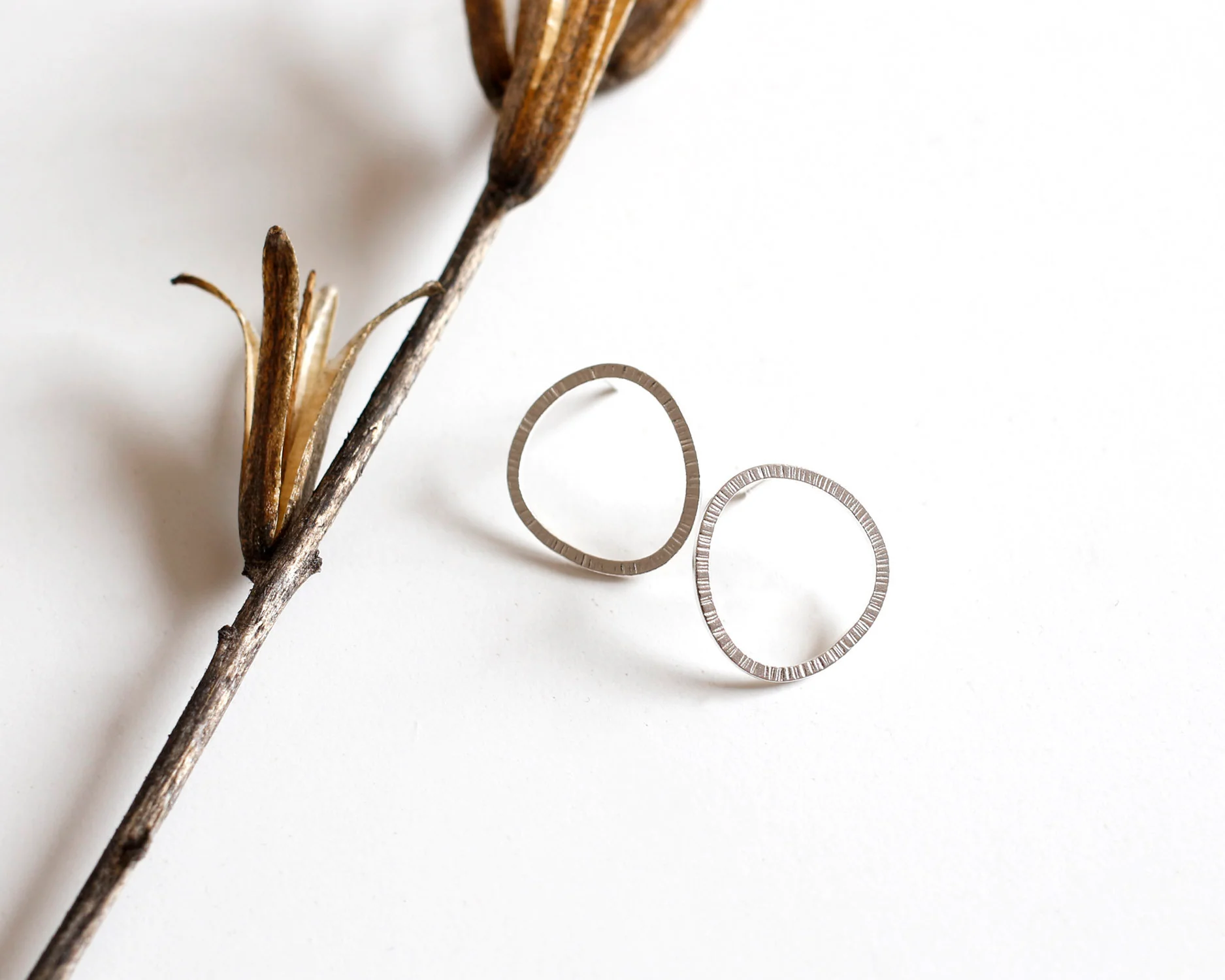 Zohre - Earrings / Minimal Silver Studs | Curiosities Gift Shop | Zohre - Earrings / Minimal Silver Studs