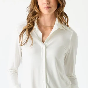 Clothing | Curiosities Gift Shop | Brenda Beddome - Top / Soft Knit Shirt (Winter White)
