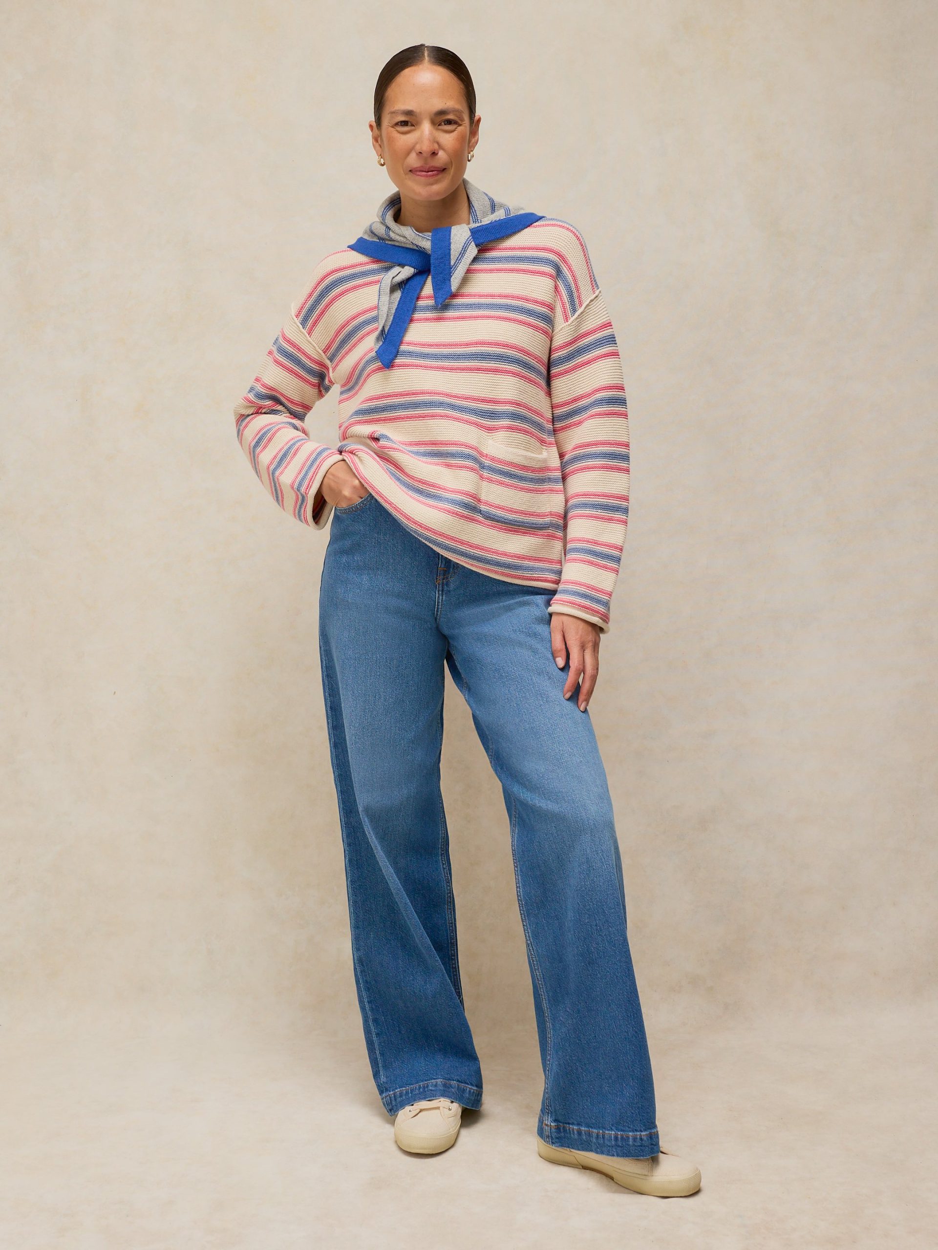 White Stuff - Top / Gigi Stripe Jumper (Ivory Mlt) | Curiosities Gift Shop | White Stuff - Top / Gigi Stripe Jumper (Ivory Mlt)
