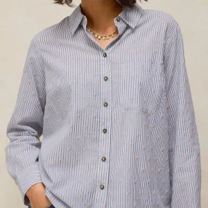 White Stuff - Top / Libby Organic Cotton Shirt (Blue Mlt)