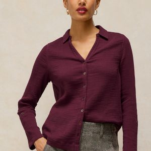 White Stuff - Top / ANNIE DOUBLE CLOTH SHIRT (DK Plum)
