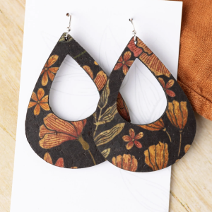 Hello Lovely Cork - Earrings / Large Teardrop