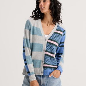 Zaket and Plover - Sweater / Stripe Meets Check (ZP8540U)