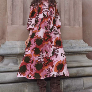 Clothing | Curiosities Gift Shop | Noen - Dress/ Wild Rose (88638)