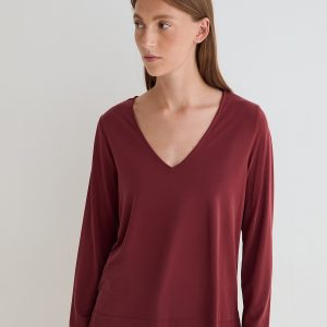 Yerse - Top / Fluid V Neck T-shirt (45312)