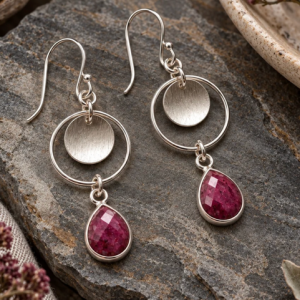 Elizabeth Burry - Earrings / Myra - Indian Ruby