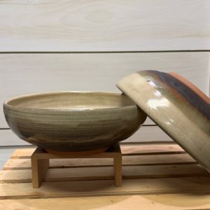 NumaTerra Ceramics - Large Bowl with Carved Lines